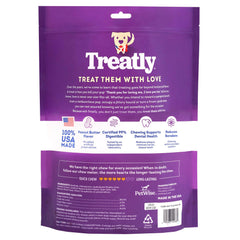 Rouleaux dentaires Treatly pour chien, soutien potentiel à l'hygiène buccale.