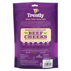 Friandise Treatly rouleaux joue boeuf 6 unités : snack durable pour chiens actifs.