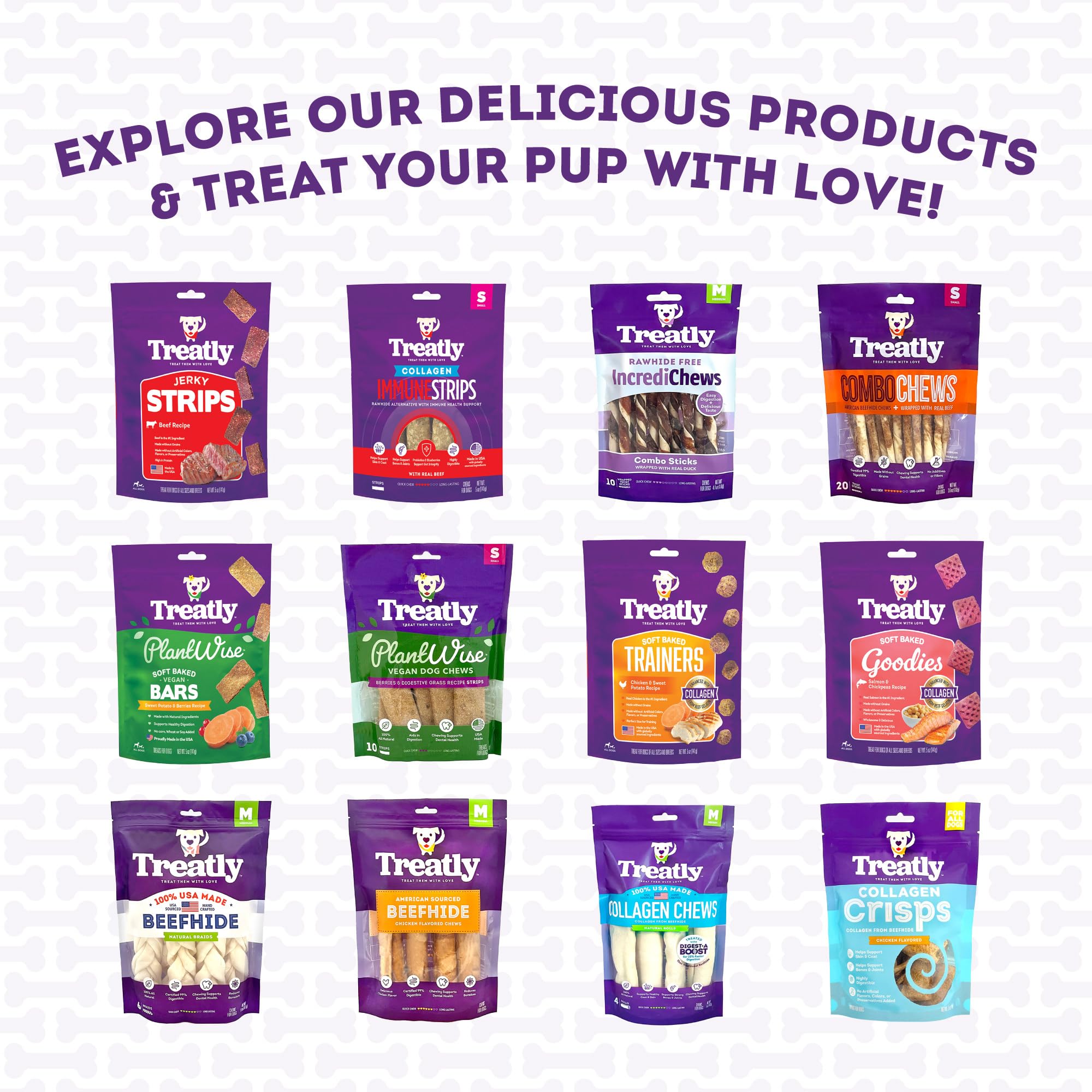 Sans additifs, option naturelle Treatly pour chien.