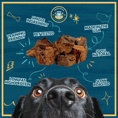 TREATOPIA Bison Lung Nuggies texture légère et croquante, idéale pour récompenser votre chien.