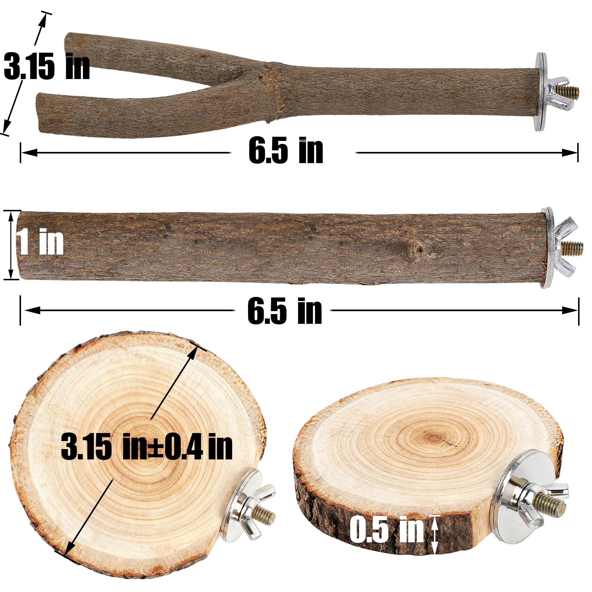 Treewoll ensemble 8 perches en bouleau fourchées pour explorer et grimper