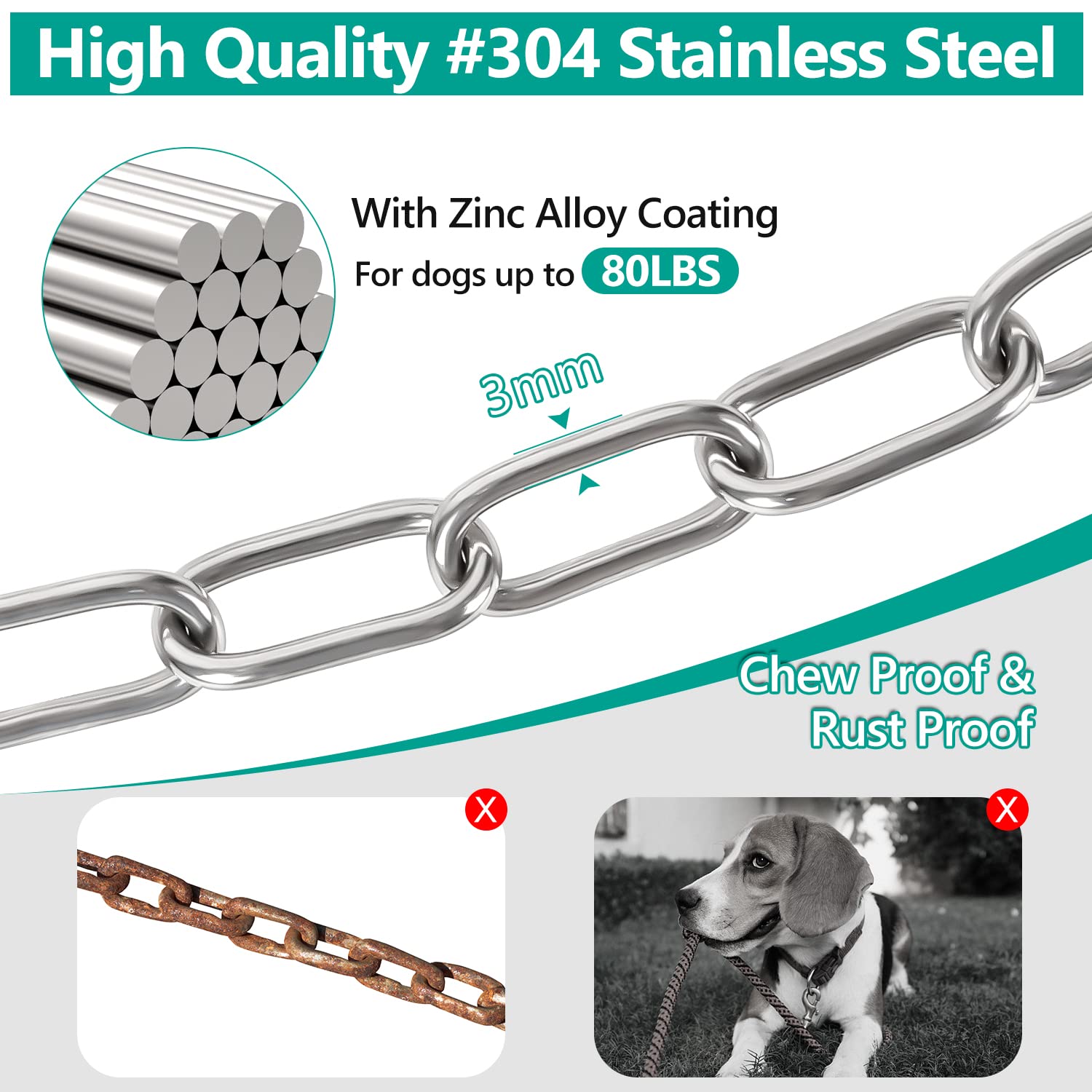 Tresbro acier 304 avec zincage pour une protection durable contre intempéries.