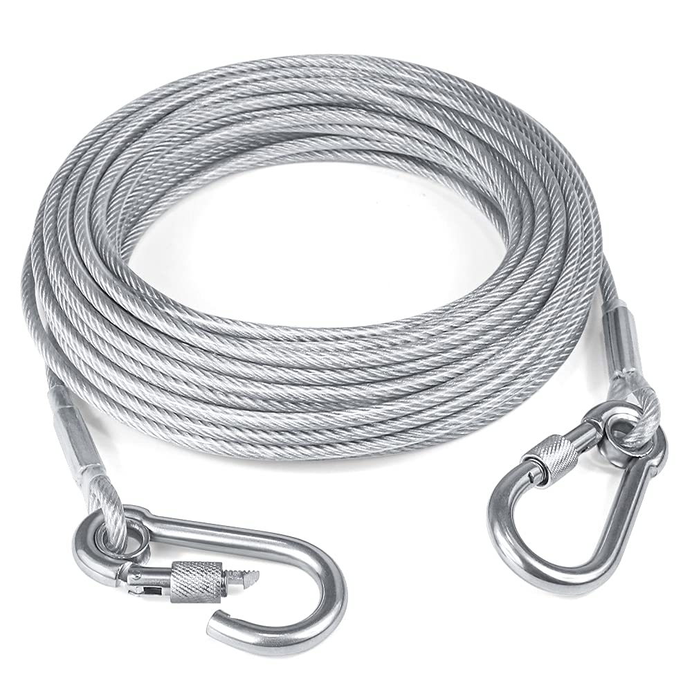 Tresbro câble-laisse réfléchissant pour chien, visibilité nocturne et sécurité.