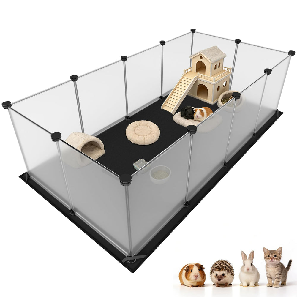Tresbro cage cobaye avec tapis impermeable, nettoyage rapide et pratique.