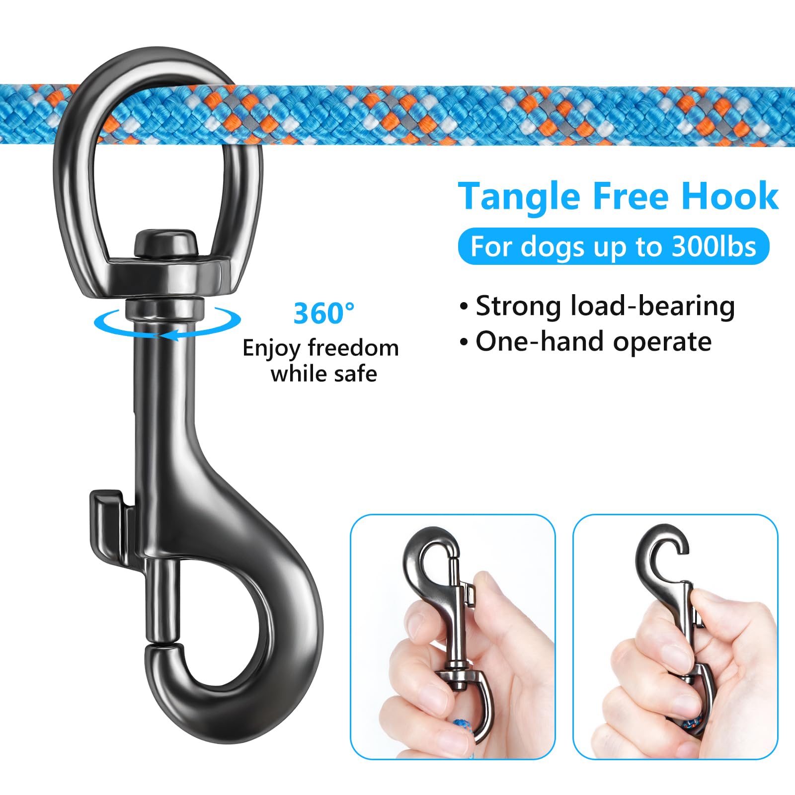 Tresbro longe camping chien 75 pieds: zone d'exploration élargie pour les jeux.