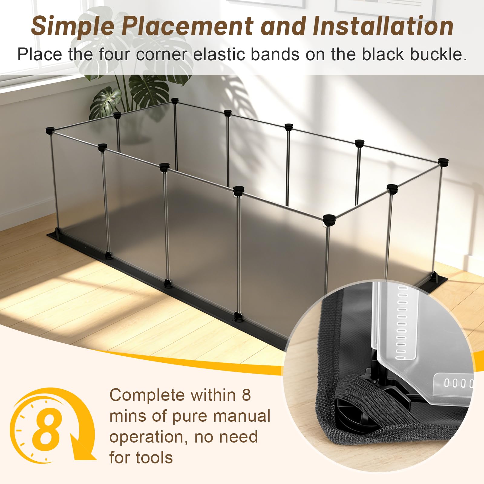 Tresbro panneaux transparents pour observer votre animal sans obstacle.