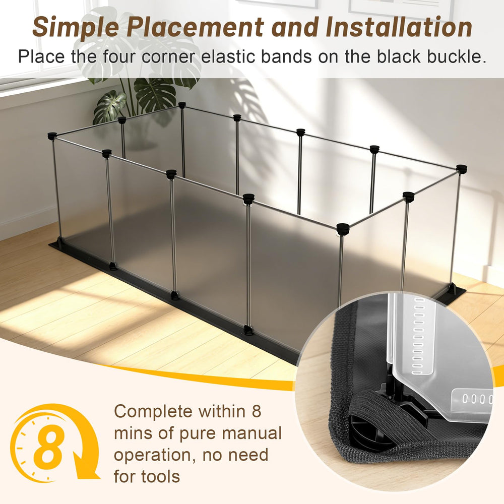 Tresbro panneaux transparents pour observer votre animal sans obstacle.