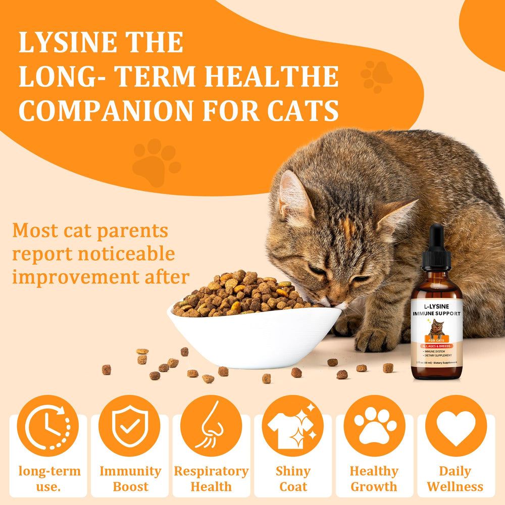 Trihood L-Lysine, yeux et nez confortés pour le chat.