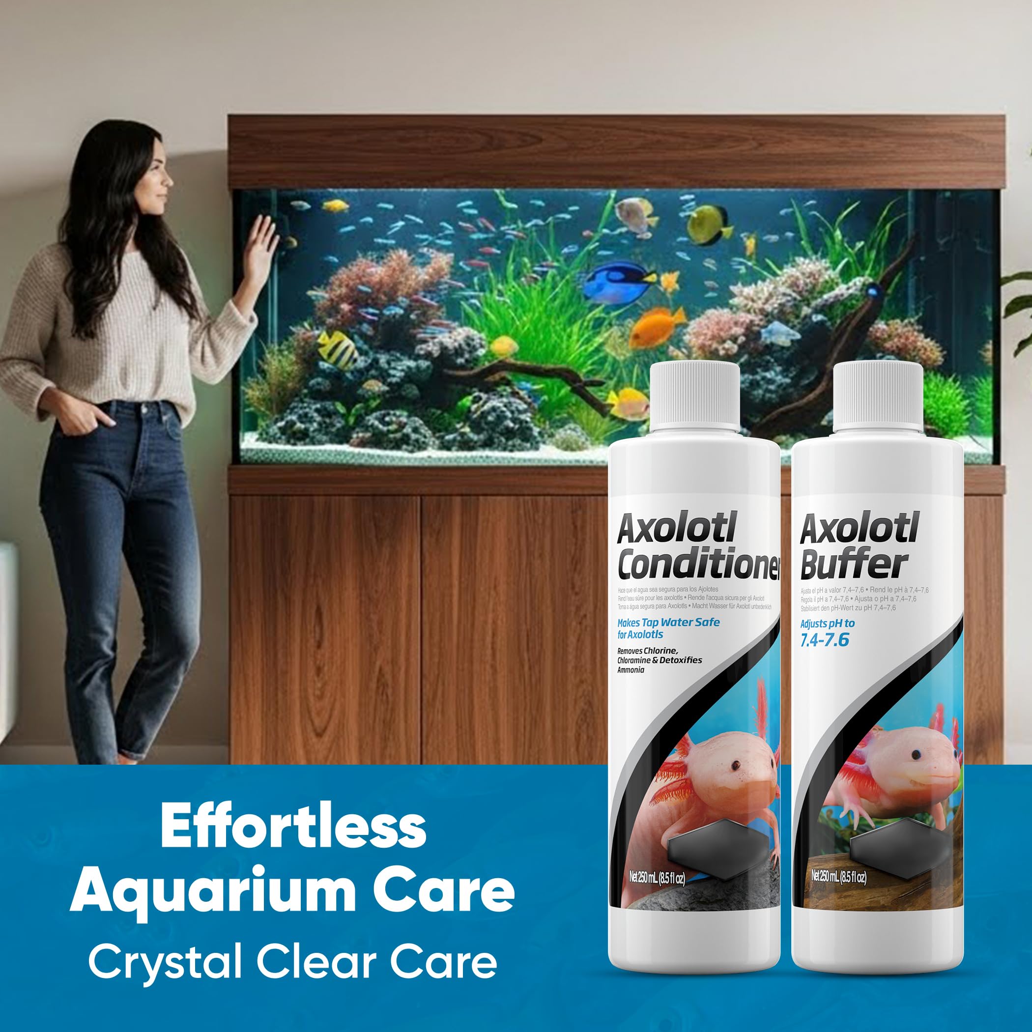 Ensemble de soin Trinity Treats pour aquarium Axolotl.