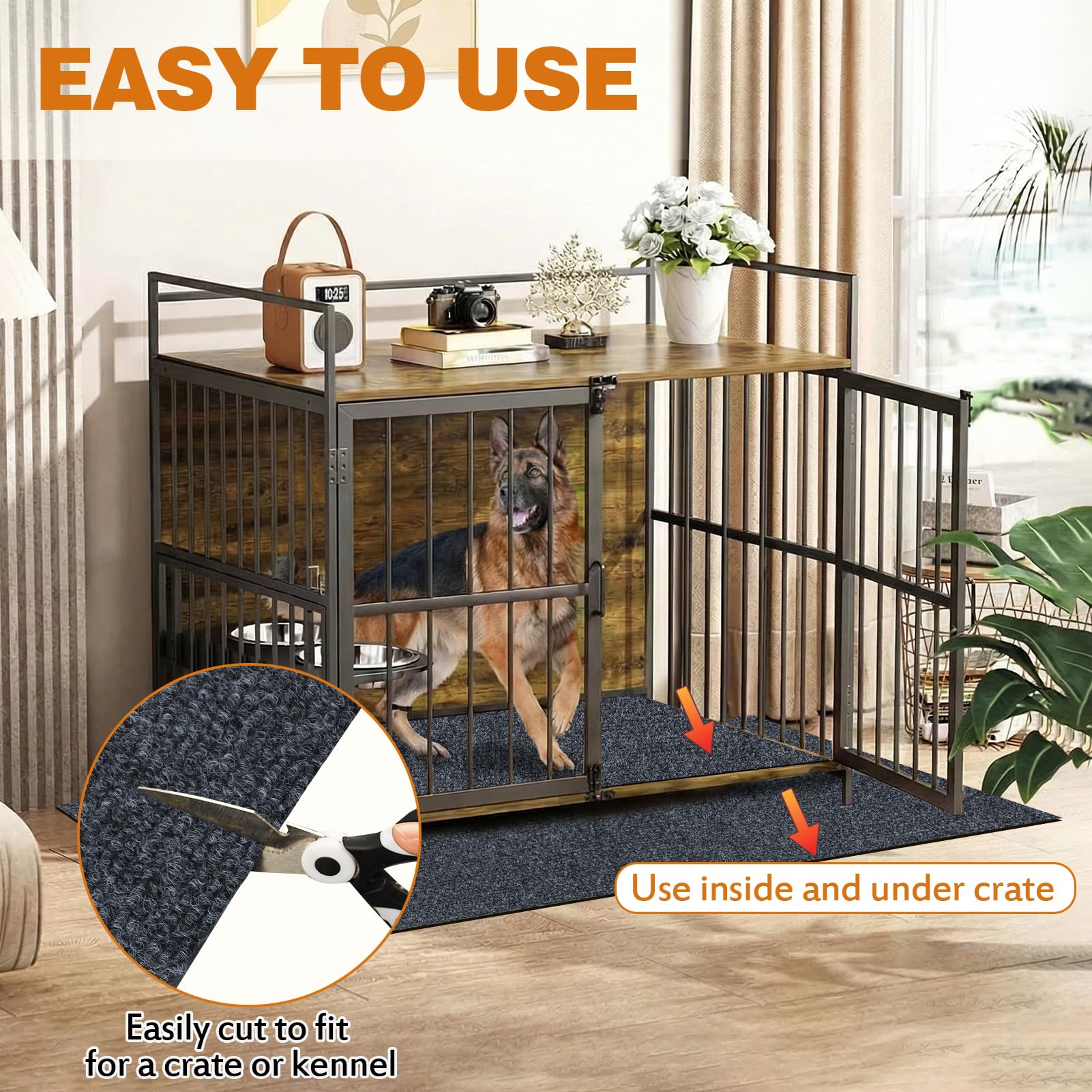 tapis-antidérapant-pour chenil-chien prévient le glissement.