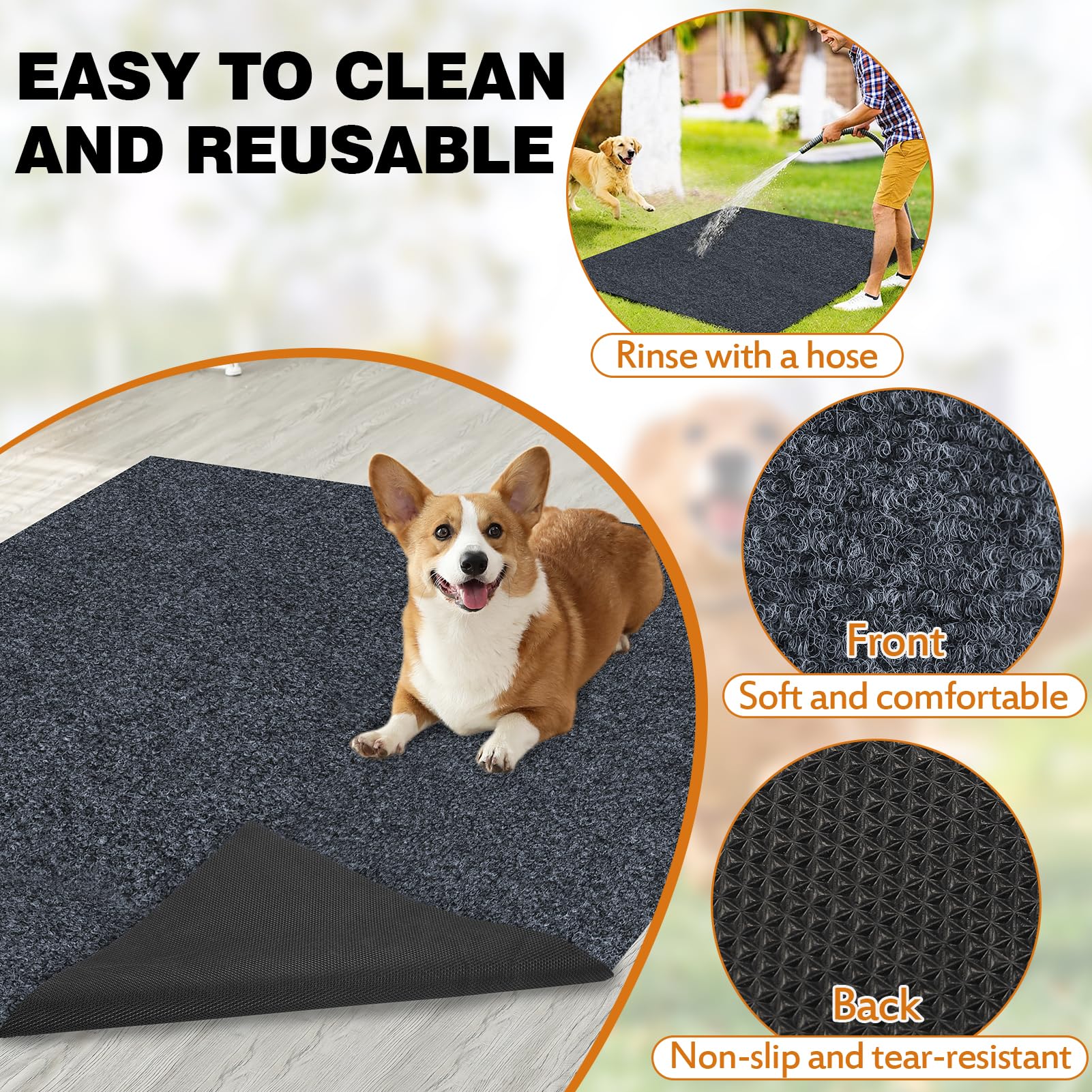 tapis-doux-pour-chiens-sous-cage offre une surface confortable pour les pattes.