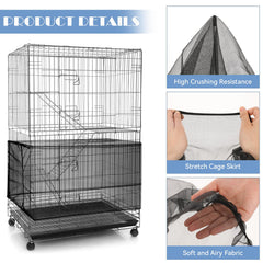 Trinkrittey cage oiseaux: protection des graines et propreté autour de la cage.