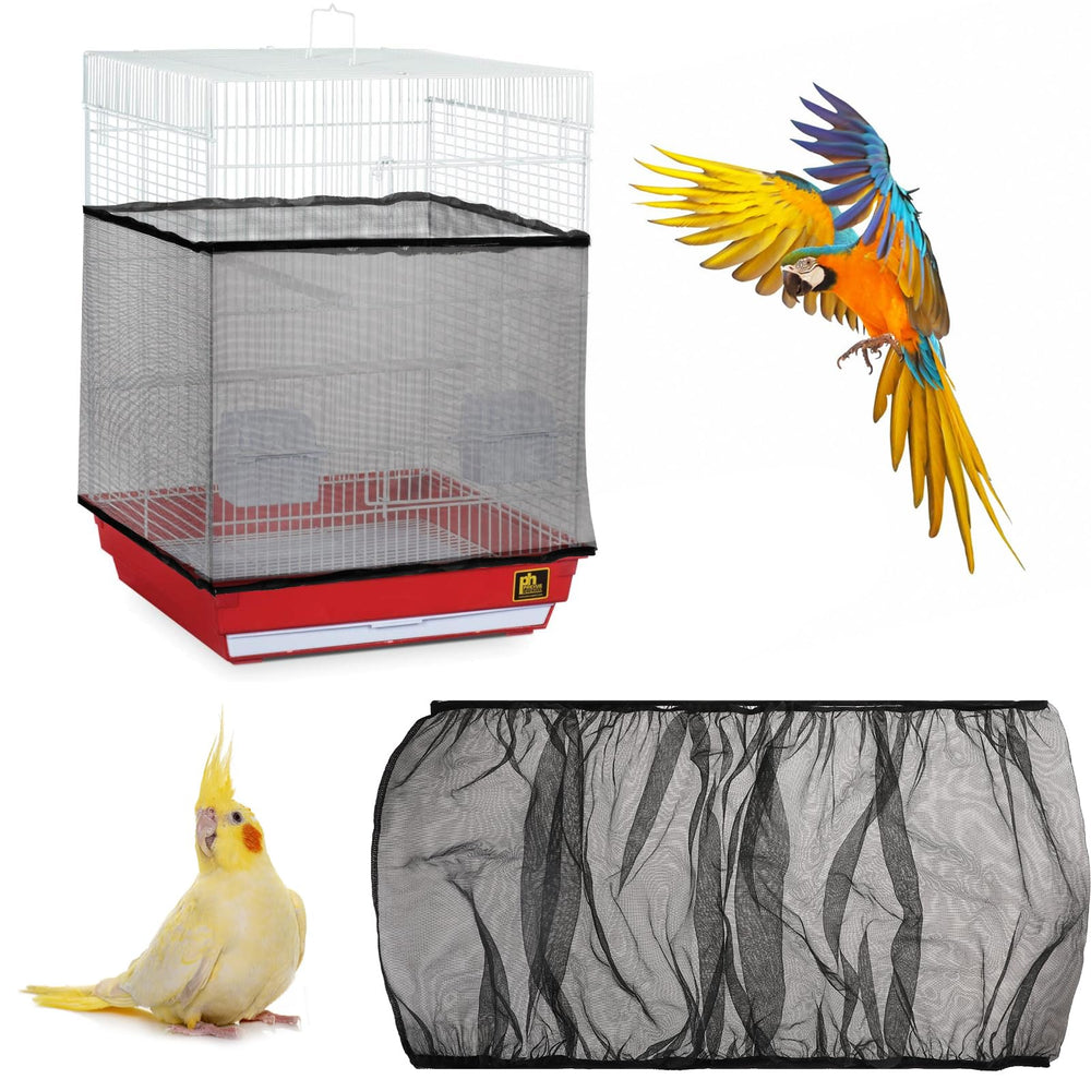 Trinkrittey couvre-filet: protège les graines et épouse la cage avec l'élastique noir.
