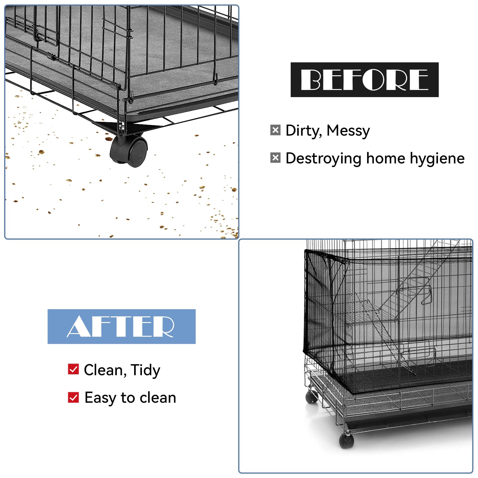 Trinkrittey installation simple: montage rapide sans outils pour une cage propre.