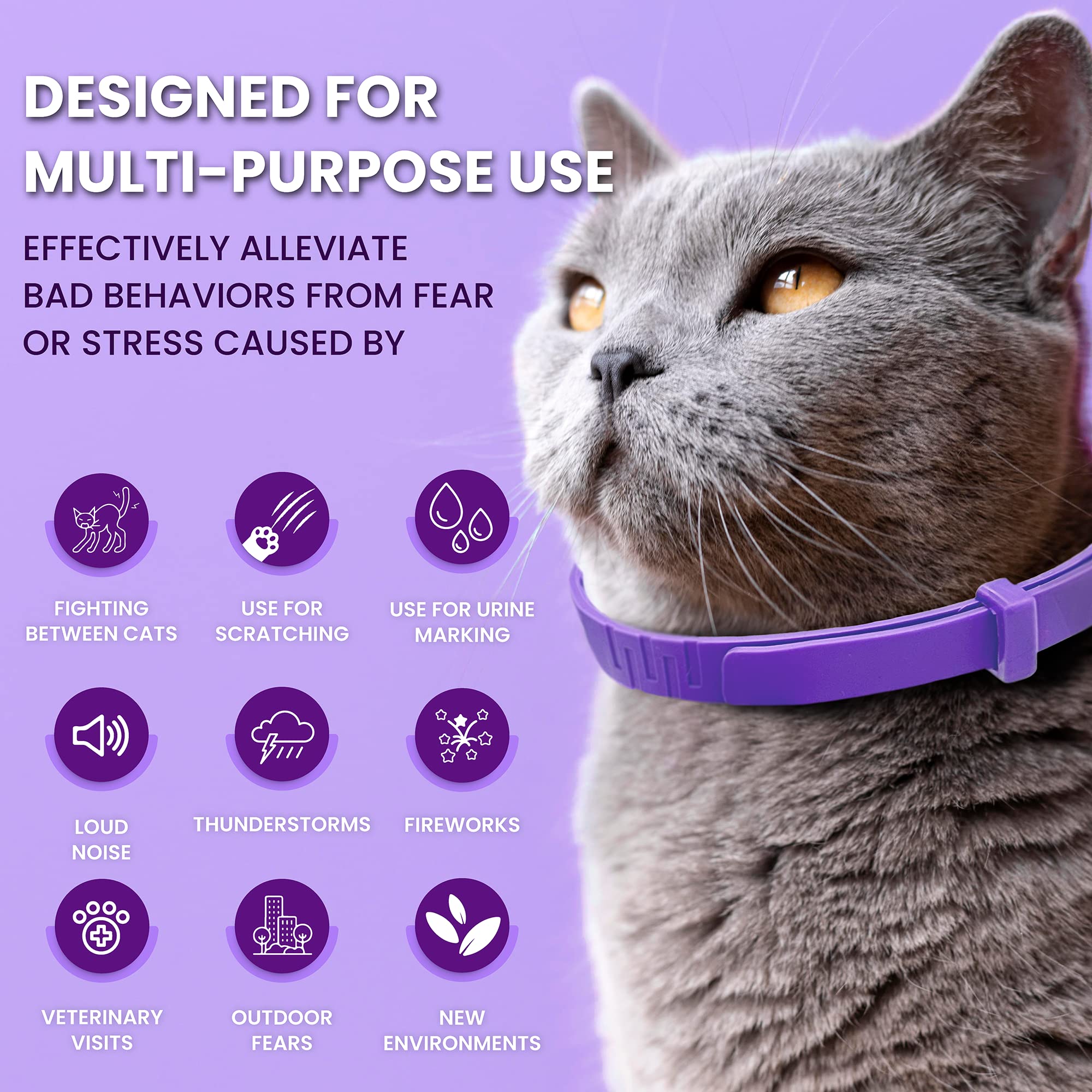Mecanisme de securite a rupture sur le collier TriOak pour chat.