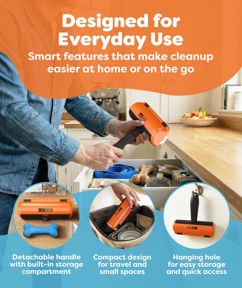 Triton orange sur vêtements, poils retirés efficacement.