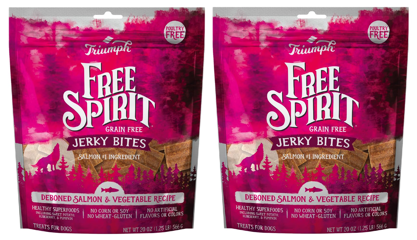 Triumph Free Spirit emballage deux-pack, pratique pour les friandises quotidiennes.