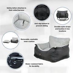TRIXIE Convertible Lite attache sécurité intégrée pour maintien du chien