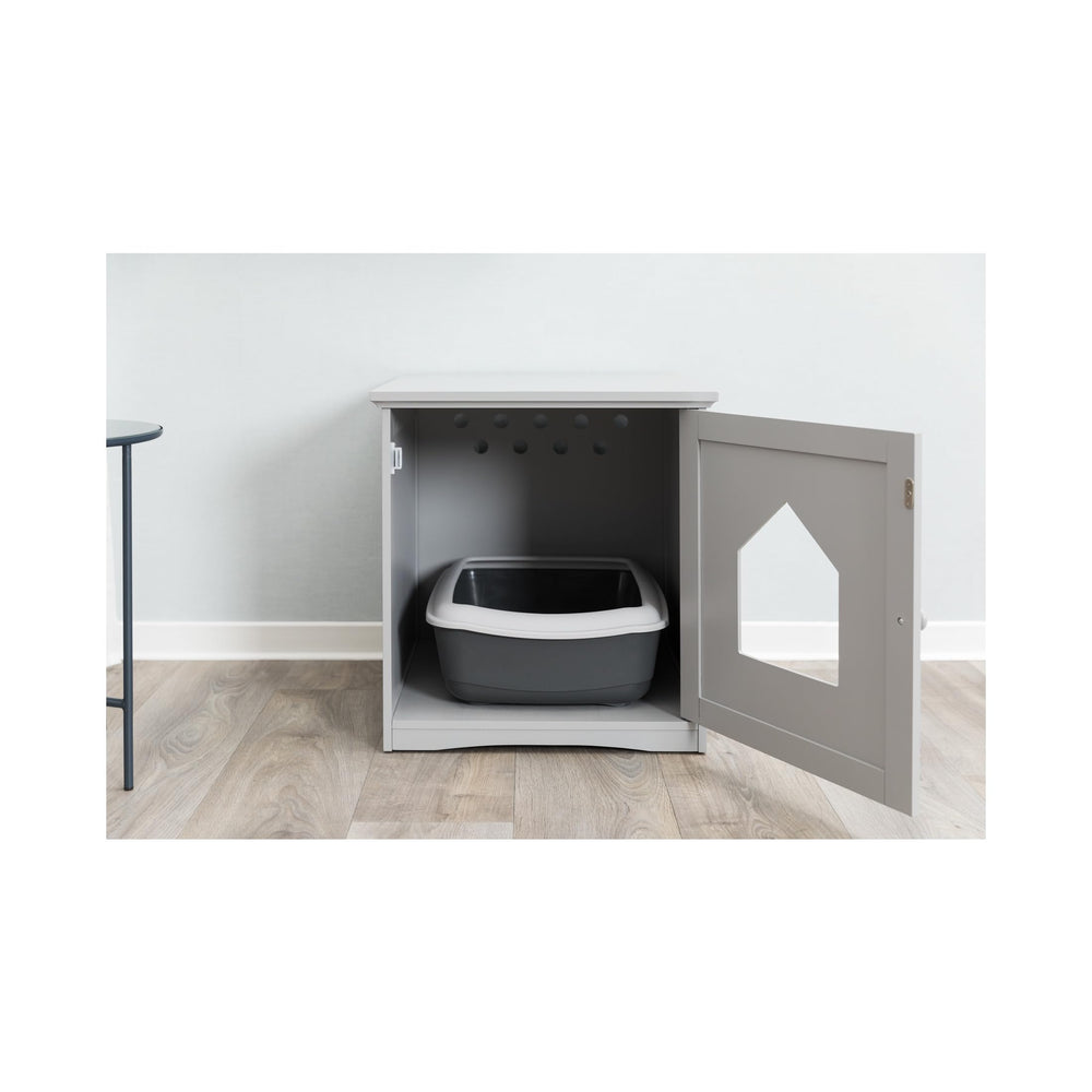 TRIXIE dimensions-interieur-17d-18w: espace adapté pour le bac à litière standard.