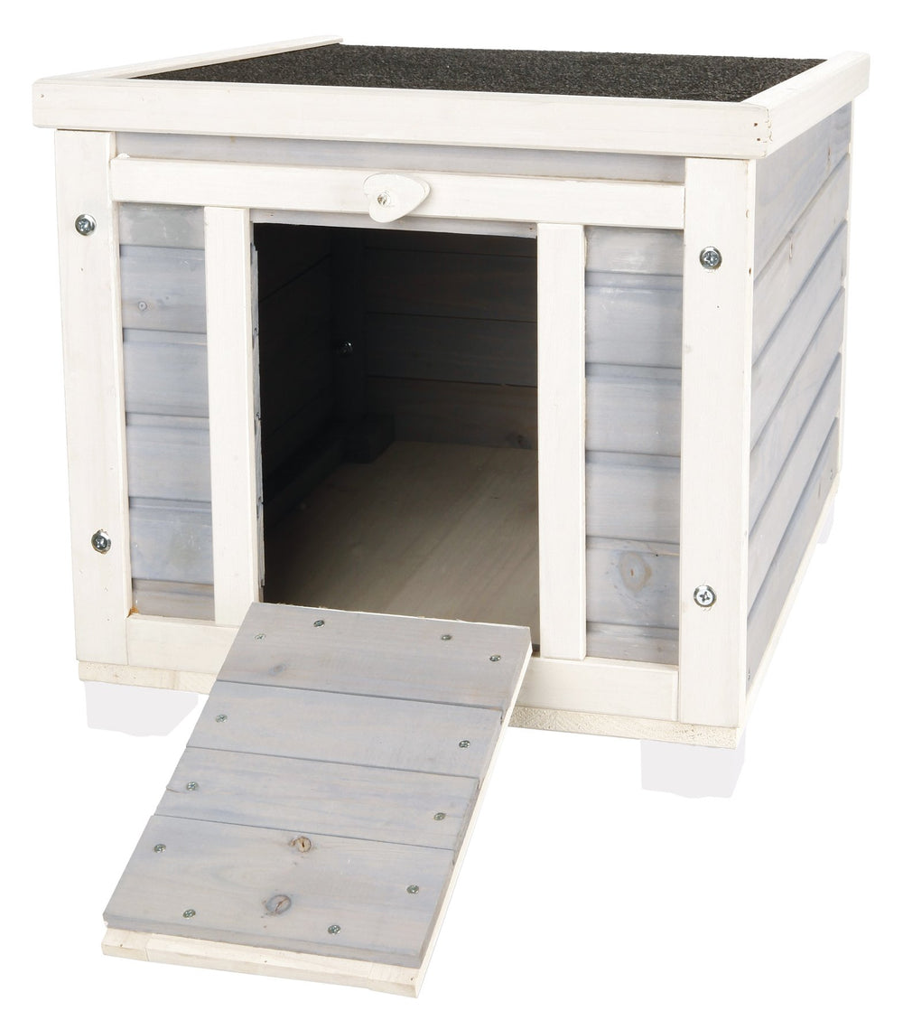 TRIXIE Petite Maison Chat Extérieure vue toit: toit robuste pour éloigner le vent et pluie.