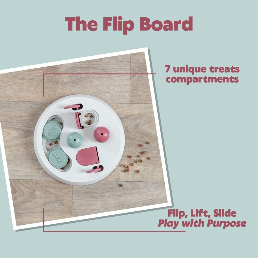 TRIXIE Tableau Flip – chat en action, exploration et récompense