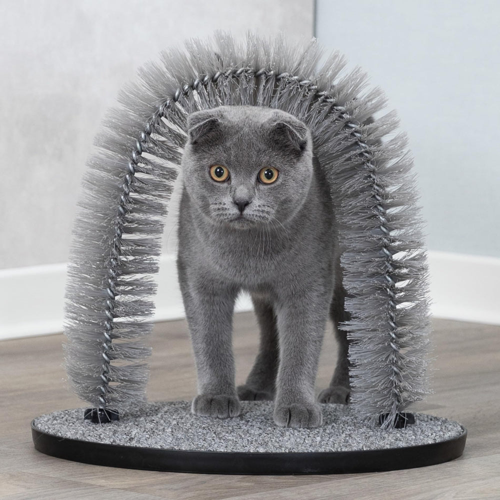 TRIXIE tapis-griffage-chat-gris: surface solide pour griffes et jeu près du mobilier.