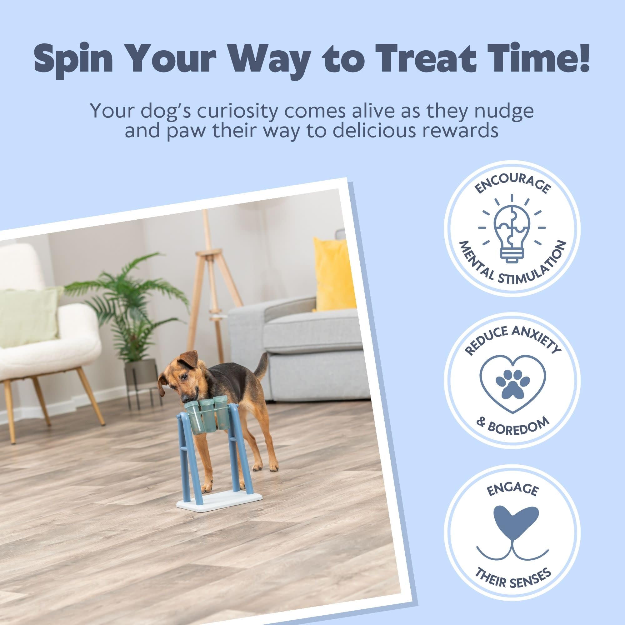 TRIXIE Turn Around: base antidérapante assurant la stabilité pendant le jeu.