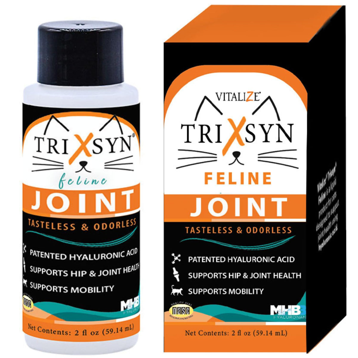 TRIXSYN Feline: bouteille d'hyaluronane prête à l'emploi pour soutenir les articulations.
