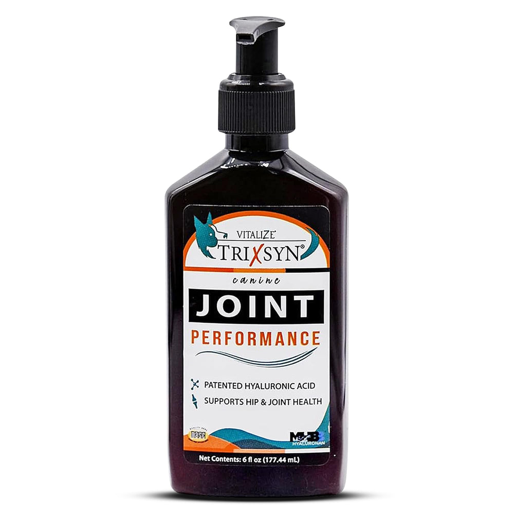 Bouteille liquide TRIXSYN Performance pour la mobilité articulaire des chiens.