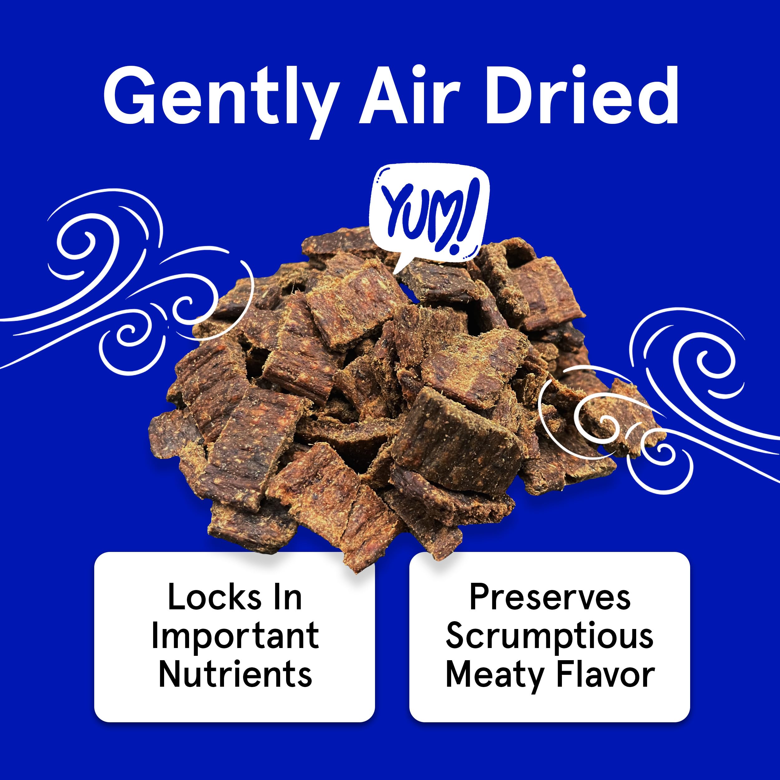 Friandises TRMC sans additifs, jerky d'agneau pour animaux sensibles.