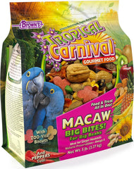 Mélange Tropical Carnival pour macaw; gros morceaux croustillants pour varier le repas.
