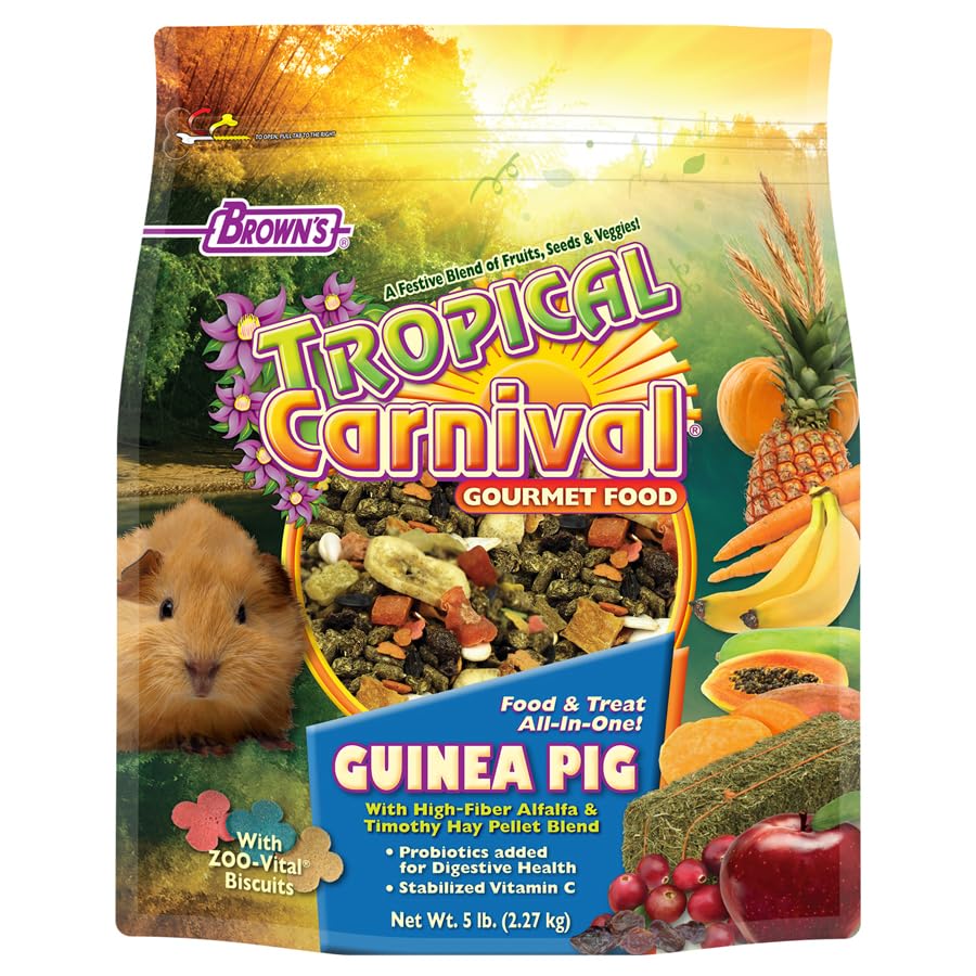 Biscuits ZOO-VITAL Tropical Carnival pour cochon d’inde, soutiennent les dents et le bien-être