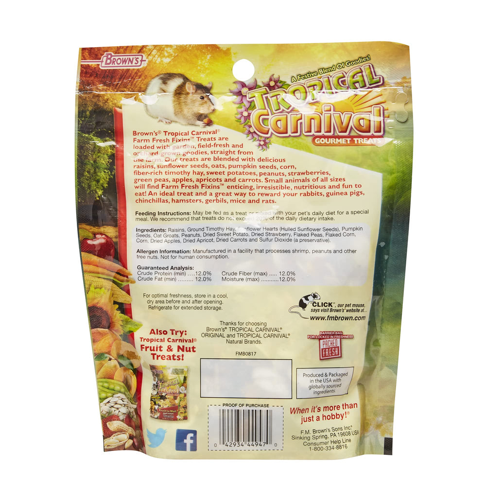 Ingrédients naturels variés pour une friandise équilibrée chez les petits animaux.