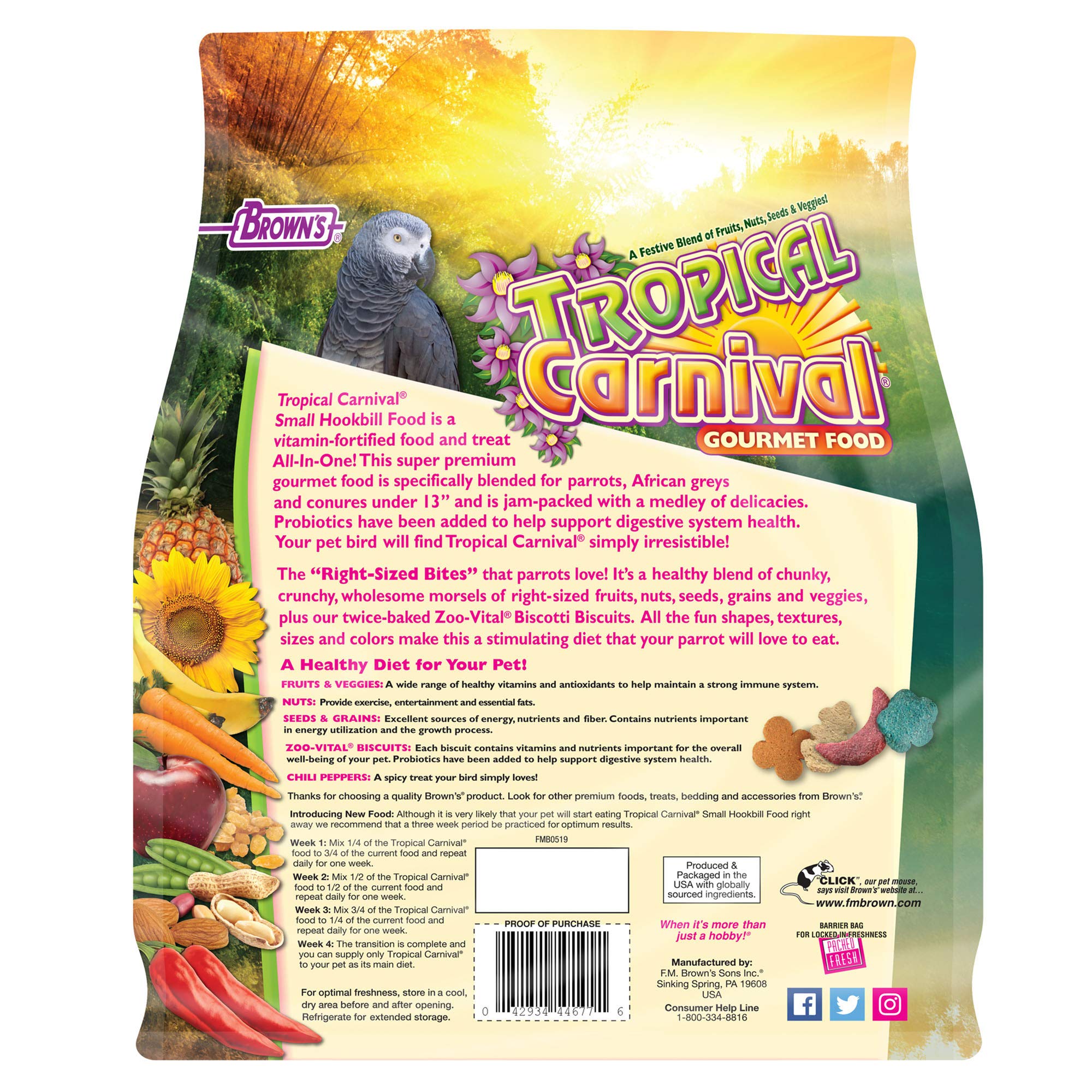Tropical Carnival plus de 30 ingredients gourmets pour nutrition complete.