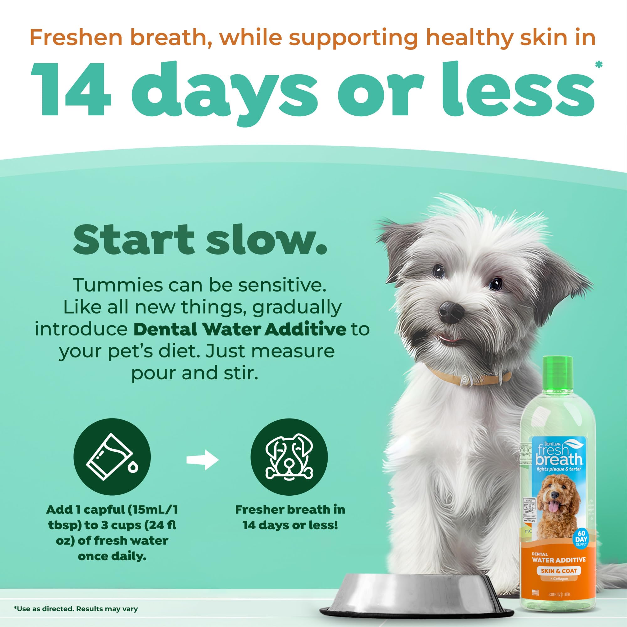 TropiClean bouche chien, démonstration du soin buccal ciblé.