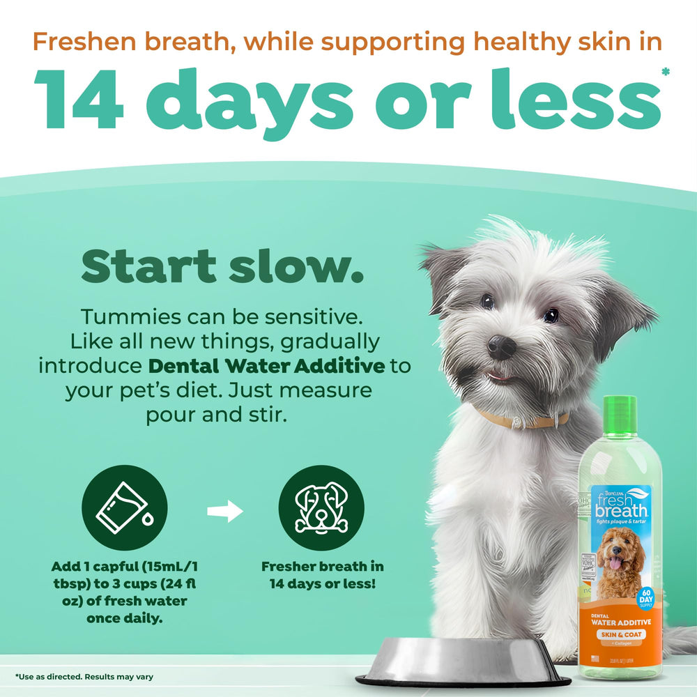 TropiClean bouche chien, démonstration du soin buccal ciblé.