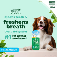 TropiClean brosse-dent-doigt-silicone pour chien, utilisation en douceur.