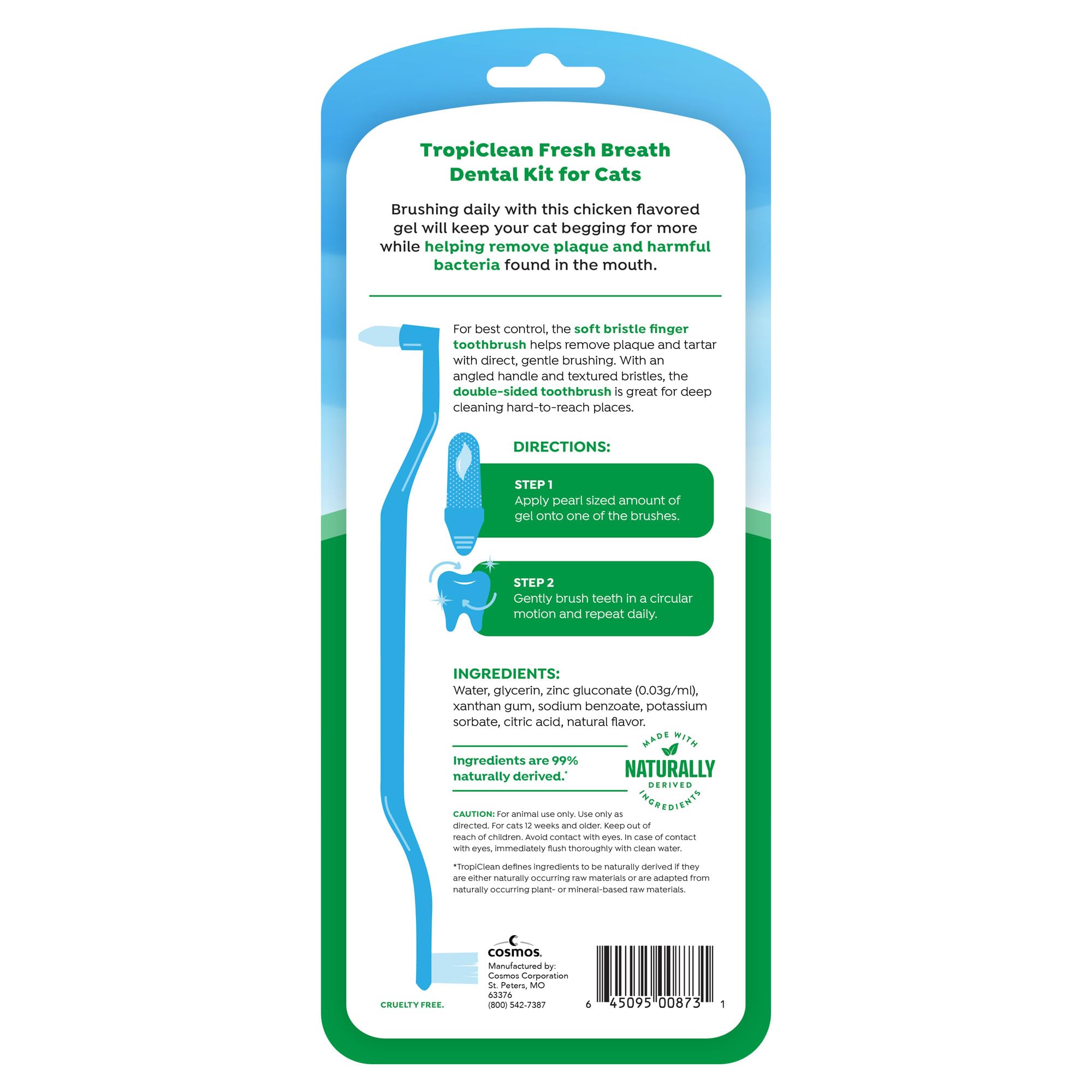TropiClean dentifrice chat poulet: saveur appréciée par les chats