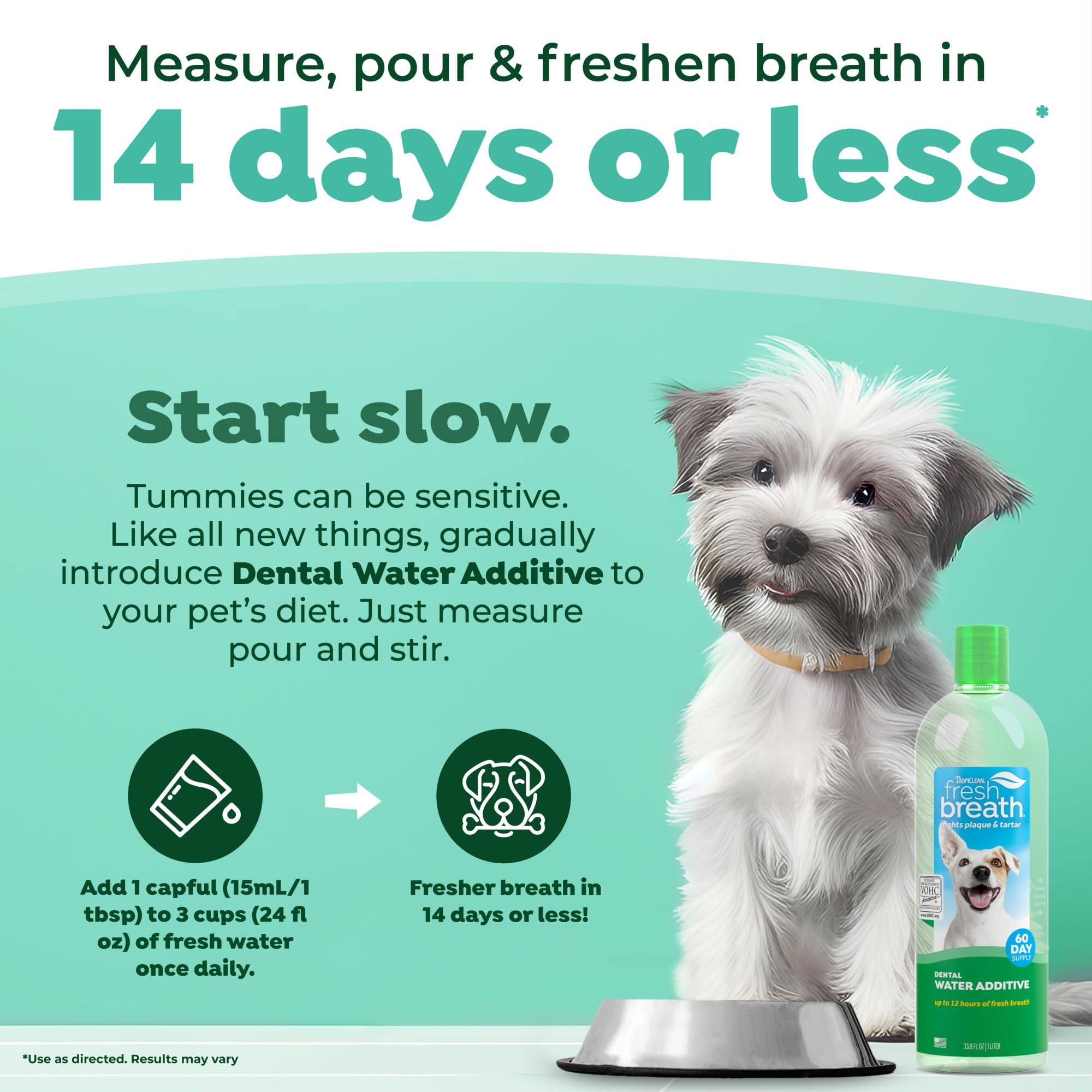 TropiClean Dosage quotidien simple, usage pratique sans effort.