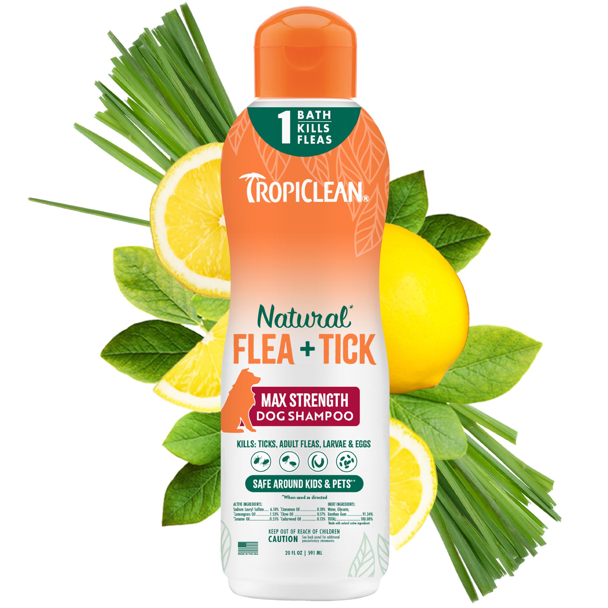 TropiClean Shampoing Chien: lavage puissant pour pelage propre