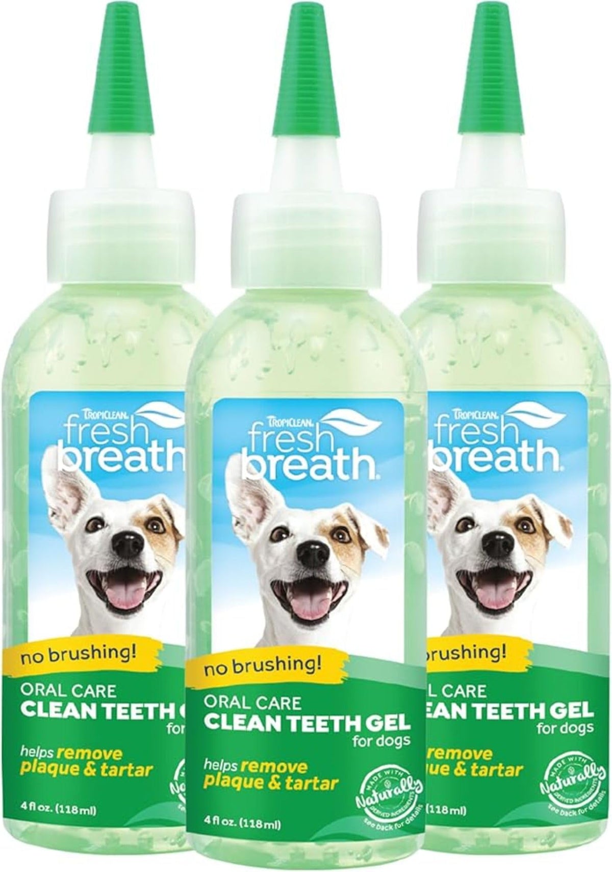 TropiClean Gel dentaire sans brossage pour chien améliore l'hygiène buccale.