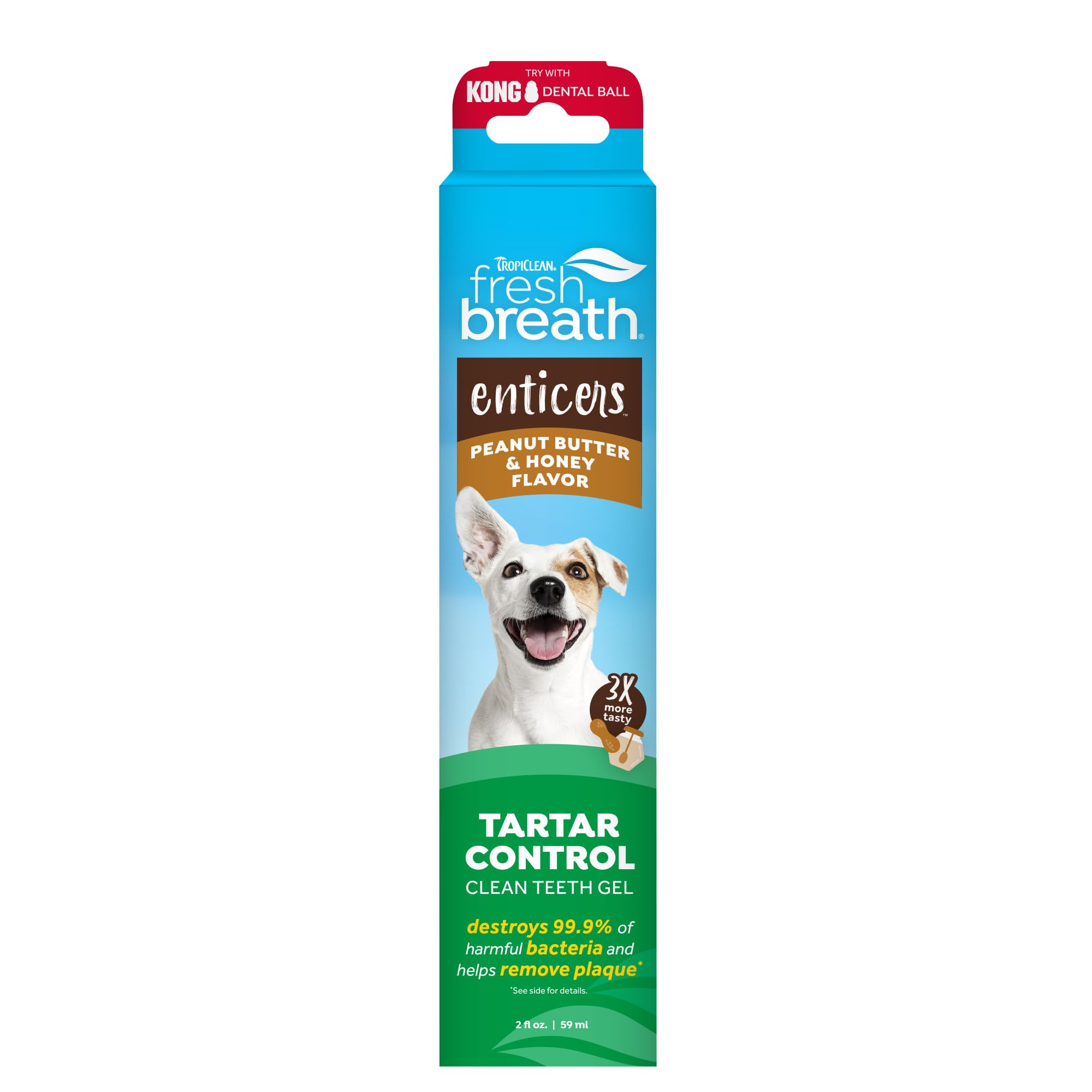 TropiClean Haleine Fraîche – emballage dentifrice chien pour haleine plus fraîche et dents propres.