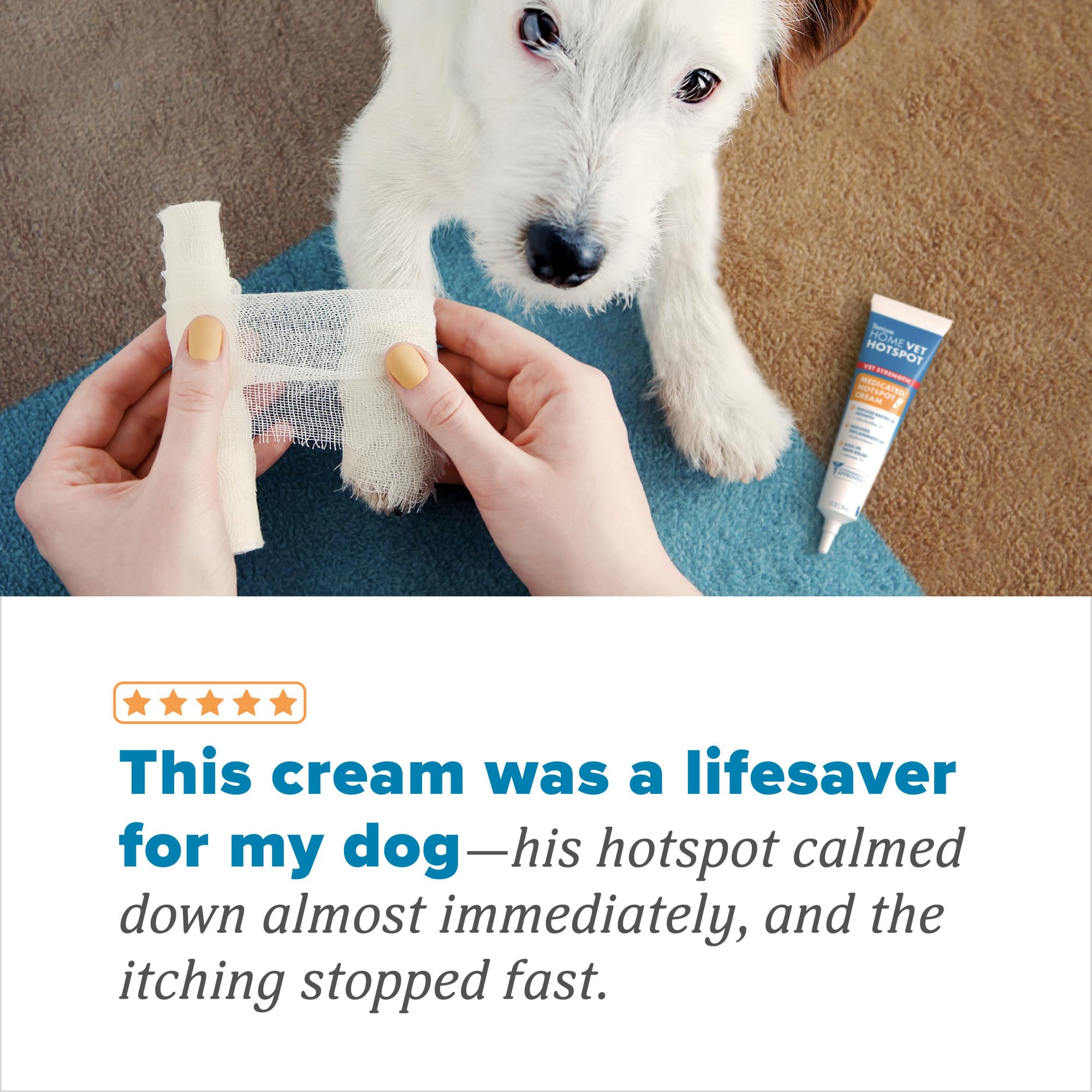 TropiClean HomeVet crème plaies et griffures chez le chien, apaisement