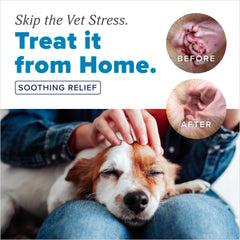Ingrédients clés TropiClean HomeVet: miconazole, hydrocortisone et acide acétique.