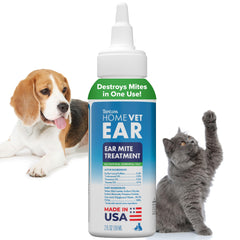 TropiClean HomeVet Oreilles – nettoyage rapide pour chiens et chats, confort amélioré