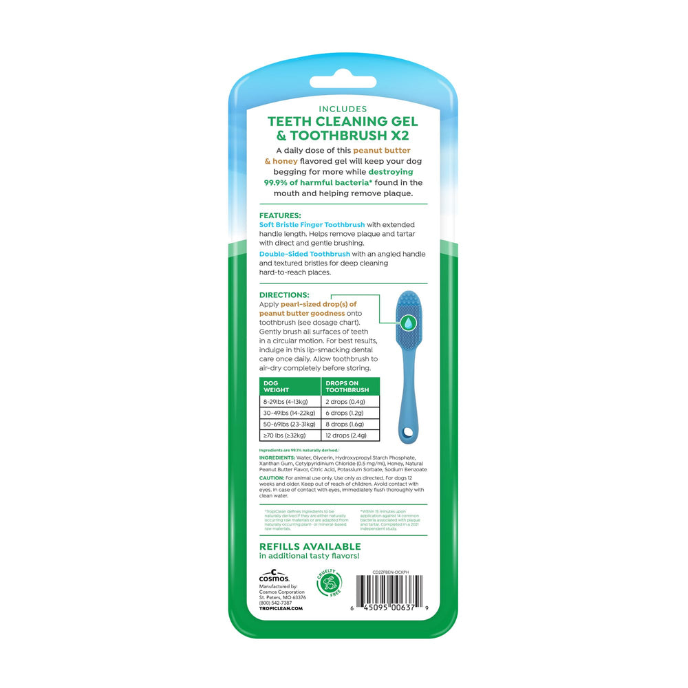 TropiClean kit soin dentaire chien prêt à démarrer l'hygiène buccale