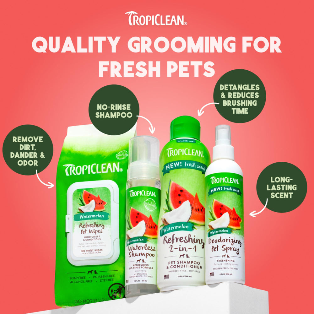 Lingettes TropiClean cruelty-free et sans parabènes pour un soin éthique.