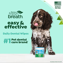 Démonstration rapide des lingettes TropiClean pour chiens.