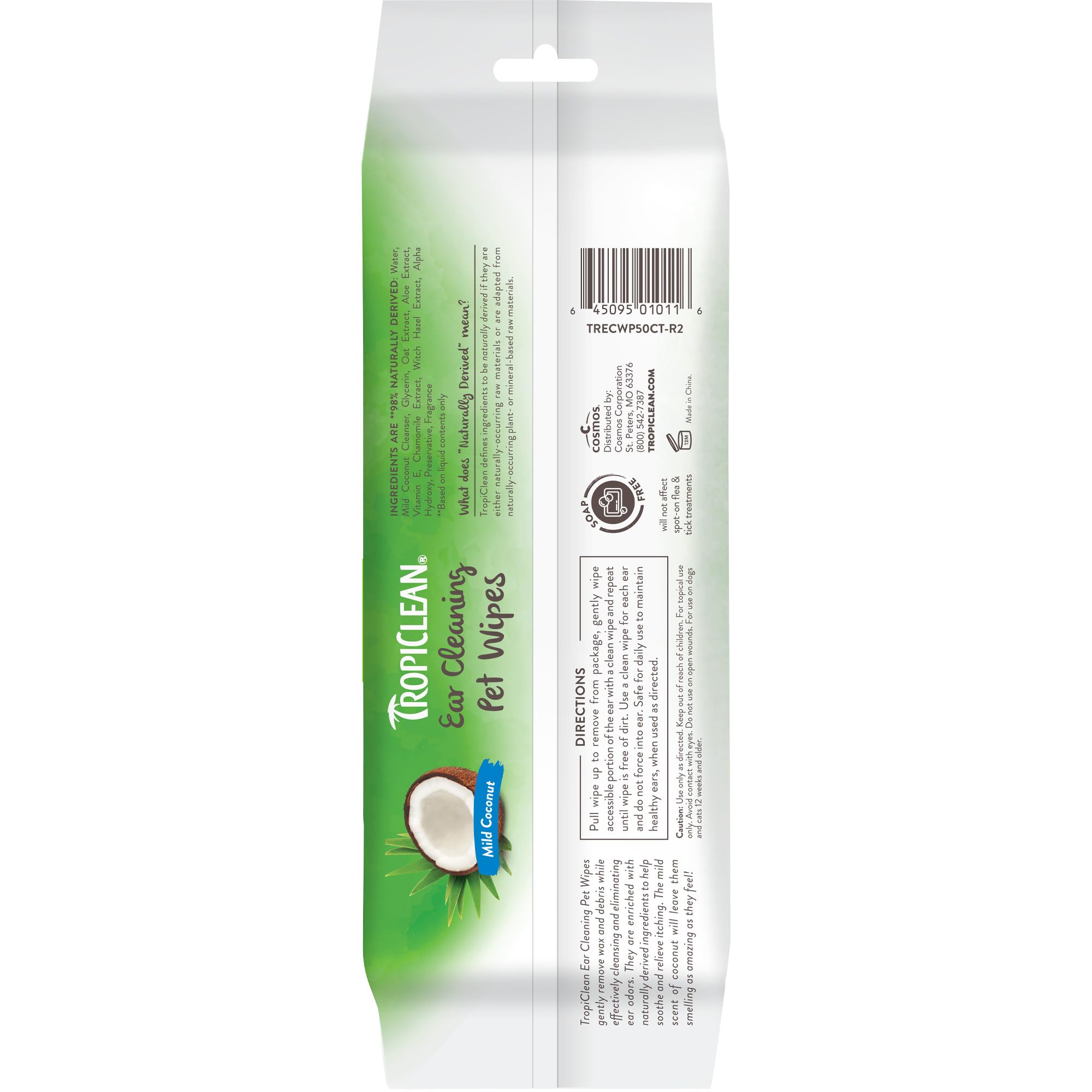 Rangement pratique des lingettes oreilles TropiClean