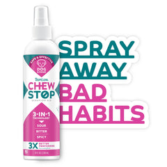 TropiClean No Chew Spray – bouteille 8oz prête à l’emploi pour limiter les mordilures.